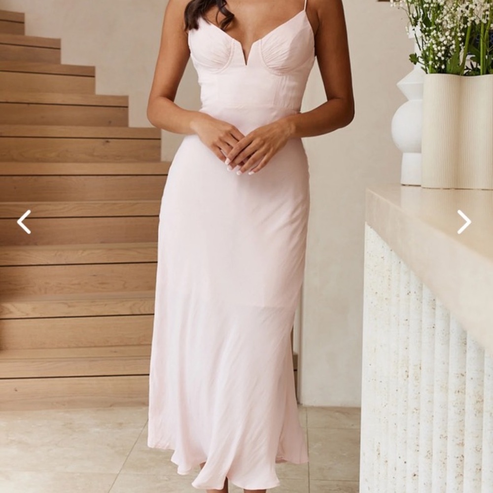 Blush midi dress